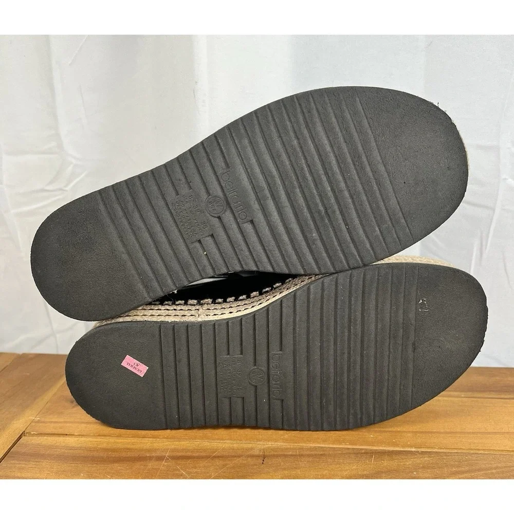 Beira Rio SZ 8 Women's Espadrille Platform Sneakers Shoes Black Made in Brazil
